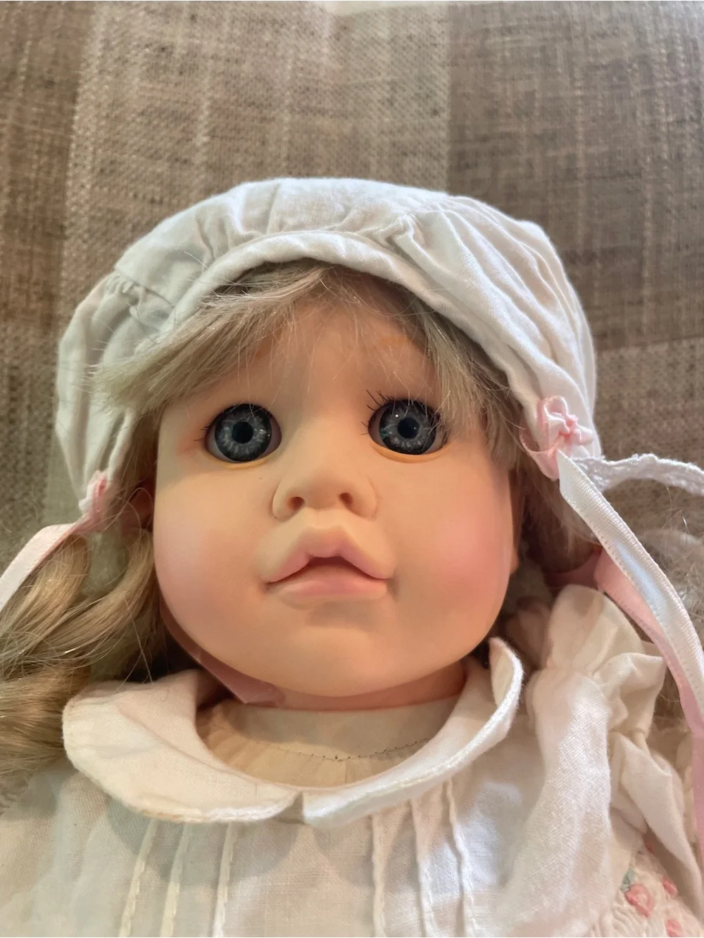 Vintage Dolls by Pauline 19” Blonde Blue Eyes Vinyl Cloth Doll #31 RARE